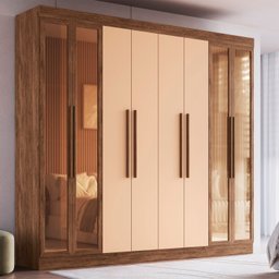 Guarda Roupa Casal 100% Mdf Chicago 68500 8 Portas 4 Gavetas - 1