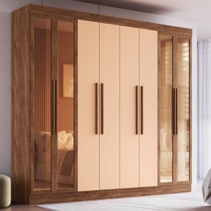 Guarda Roupa Casal 100% Mdf Chicago 68500 8 Portas 4 Gavetas