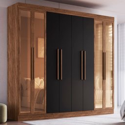 Guarda Roupa Casal 100% Mdf Chicago 68500 8 Portas 4 Gavetas - 1