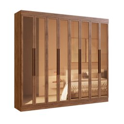 Guarda Roupa Casal 100% Mdf Los Angeles 8 Portas Reflecta 4 Gavetas - 2