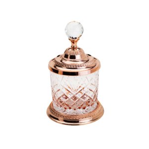 Pote Rose Multiuso 16,5cm Cristal de Zamac Lyor 4238