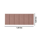 Ver imagem 3 de Cabeceira Painel Riscada Estofada para Cama de Casal 1,40 - Rose
