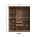 Ver imagem 4 de Guarda Roupa Casal 100 Mdf Malibu 6 Portas 2 Gavetas