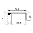 Ver imagem 3 de 3 Puxador Móvel Slim Alternativa 8015 Alumínio 128mm Bronze