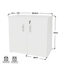 Ver imagem 7 de Kit 4 Peças com Mesa para Escritório em L, Gaveteiro e 2 Armários