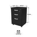 Ver mais imagens de Kit 4 Peças com Mesa para Escritório em L, Gaveteiro e 2 Armários