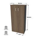 Ver imagem 6 de Kit 4 Peças com Mesa para Escritório em L, Gaveteiro e 2 Armários