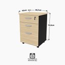 Ver mais imagens de Kit 4 Peças com Mesa para Escritório em L, Gaveteiro e 2 Armários