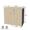 Ver imagem 7 de Kit 4 Peças com Mesa para Escritório em L, Gaveteiro e 2 Armários