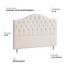 Cabeceira Cama Box Casal 140 Cm Dunas Bouclé Off White - Nexta Casa - 3