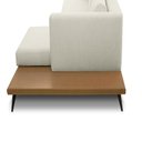 Ver imagem 5 de Sofá Sala de Estar Living Design Moderno 370cm Mesa Lateral Pés de Ferro Manacor Linho e Pu Bege/car