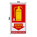 Ver imagem 2 de Combo 6 Placas De Sinalização Extintor A Água Madeira, Papel, Trapos E Fibras 15X30 Acesso - X-702 F