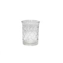 Ver imagem 2 de Vaso/Cachepot em Vidro Transparente Trabalhado A8XD6 cm