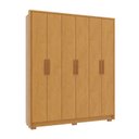 Ver imagem 5 de Guarda-Roupa Casal 6 Portas 2 Gavetas MDF Zurique Marrom/Cerejeira