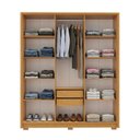 Ver imagem 6 de Guarda-Roupa Casal 6 Portas 2 Gavetas MDF Zurique Marrom/Cerejeira