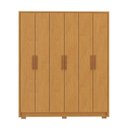 Ver imagem 2 de Guarda-Roupa Casal 6 Portas 2 Gavetas MDF Zurique Marrom/Cerejeira