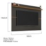 Painel Suspenso para Tv até 75" Columbus L01 - Amarena Móveis Cor Grafite/freijó - 4