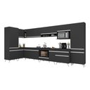 Ver imagem 1 de Armário de Cozinha Modulada Completa Canto 409cm com Balcão para Cooktop Veneza Multimóveis