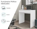 Ver imagem 3 de Escrivaninha Home Office Estudos Trabalho com Gaveta Alexia