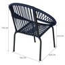 Cadeira para Jardim Lua 78cm X 76cm X 68cm - 4
