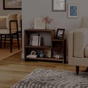 Ver imagem 1 de Rack Nicho Aparador Girona Nogal para TV Sala Quarto Escritorio