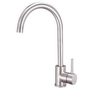 Torneira Inox Cozinha Bancada,bica Alta Monocomando, Escovada, Linha Inox Cromada Grascan