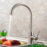 Torneira Inox Cozinha Bancada,bica Alta Monocomando, Escovada, Linha Inox Cromada Grascan - 5