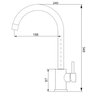 Torneira Inox Cozinha Bancada,bica Alta Monocomando, Escovada, Linha Inox Cromada Grascan - 2