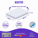 Ver imagem 4 de Cama Box Baú Casal + Colchão Portobel Egito Ortopédico D28 59x138x188