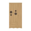 Ver imagem 7 de Guarda-roupa Infantil 92cm com Vidro 3 Portas e 2 Gavetas Sonho Multimóveis Mp4472 Madeirado