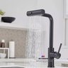 Torneira Misturador Inox Cozinha,bancada com Articulador Linha Inox Preta Grascan - 3