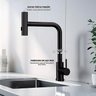 Torneira Misturador Inox Cozinha,bancada com Articulador Linha Inox Preta Grascan - 8