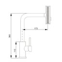 Ver imagem 4 de Torneira Misturador Inox Cozinha,Bancada com Articulador Linha Inox Preto Grascan