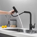 Ver imagem 7 de Torneira Misturador Inox Cozinha,Bancada com Articulador Linha Inox Preto Grascan