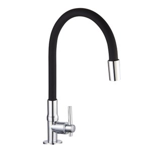Torneira Metal Cozinha Bancada Flexível Alavanca Linha Metal
