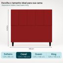 Ver imagem 4 de Cabeceira Classic Casal 140cm para Quarto Cama Decorativa Moderna Elegante Suede Vermelho
