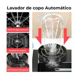 Cuba Completa Gourmet Multifuncional, Lava Copos em Inox Escovada Grascan - 7