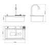 Cuba Completa Gourmet Multifuncional, Lava Copos em Inox Escovada Grascan - 4