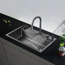 Ver imagem 1 de Cuba Completa Gourmet Multifuncional, Lava Copos em Inox Escovada Grascan