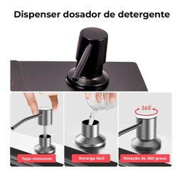 Cuba Completa Gourmet Multifuncional, Lava Copos em Inox Escovada Grascan - 8