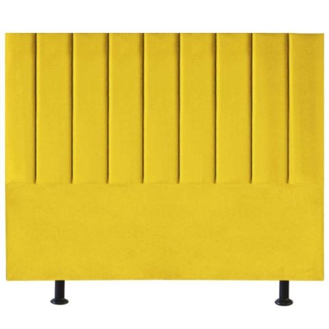Cabeceira Estofada Cama Casal Queen Size 160 Cm Laura Suede Cor:amarelo