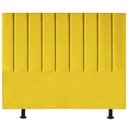Ver imagem 1 de Cabeceira Estofada Cama Casal Queen Size 160 Cm Laura Suede Cor:amarelo