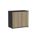Ver imagem 4 de Armario Baixo 02 Portas Pivotante AB700MX-32 Preto/Marromle