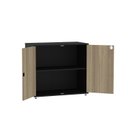 Ver imagem 3 de Armario Baixo 02 Portas Pivotante AB700MX-32 Preto/Marromle