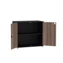 Ver imagem 3 de Armario Baixo 02 Portas Pivotante AB700MX-32 Preto/Walnut