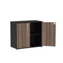 Ver imagem 6 de Armario Baixo 02 Portas Pivotante AB700MX-32 Preto/Walnut