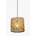 Ver imagem 1 de Luminária Pendente Lustre Palha de Taboa Rústico 1 Peça com Fio Completo de 1 Metro:m 27x28