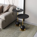 Ver imagem 4 de Conjunto Mesa Lateral de Canto Milão 40 x 65 Preto 100% MDF