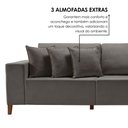 Ver imagem 6 de Sofá Grécia 4 Lugares com Chaise Bouclê 2,70m Yescasa