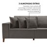 Sofá Grécia 4 Lugares com Chaise Bouclê 2,70M - 6
